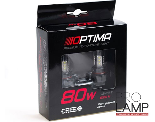 Дневные ходовые огни Optima DRL HB4 (9006): hb4 80w glav 2