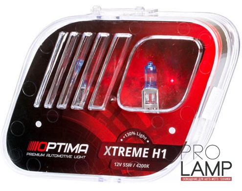 Галогеновые лампы Optima Xtreme H1 +130% — Optima Xtreme H1 4200K 2